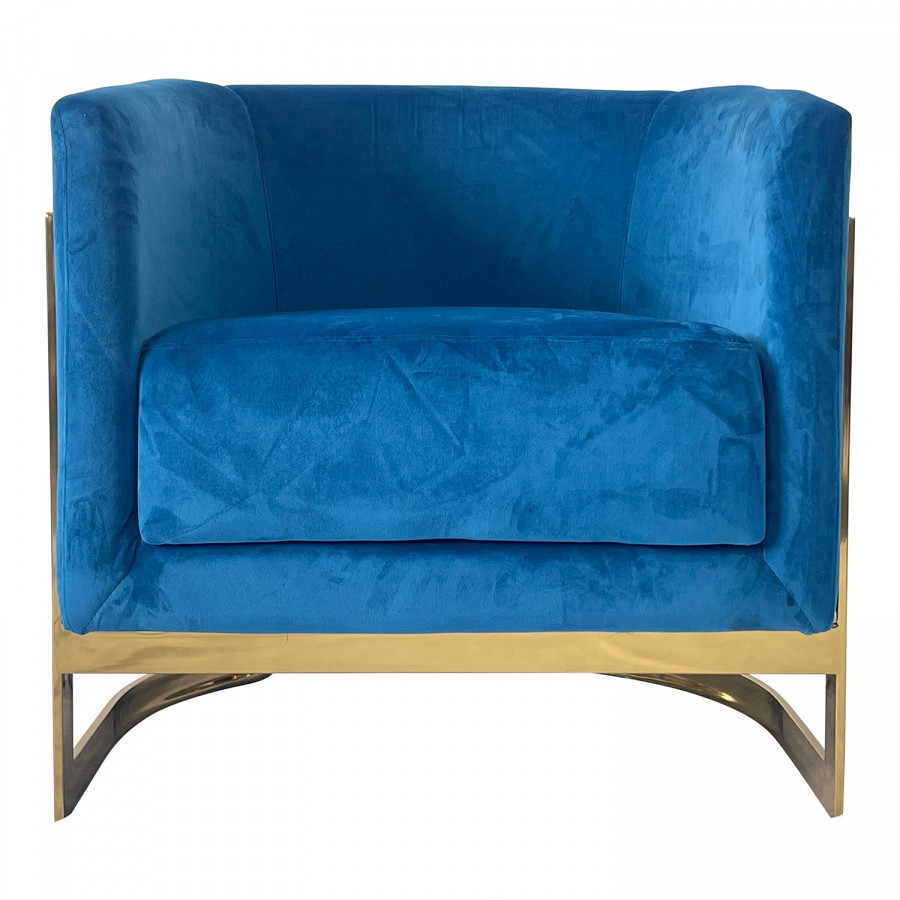 Furnings - Blue and Gold Sofa Chair