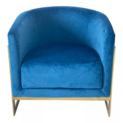Furnings - Blue and Gold Sofa Chair