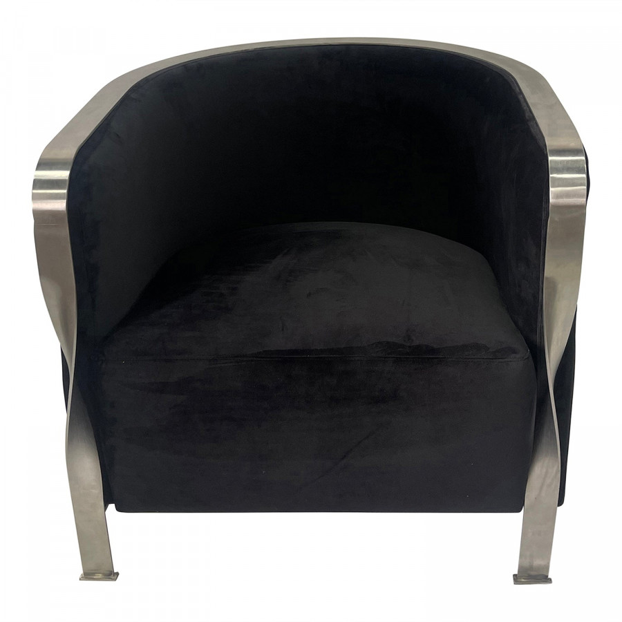 Furnings - Gunmetal Gray and Silver Sofa Chair