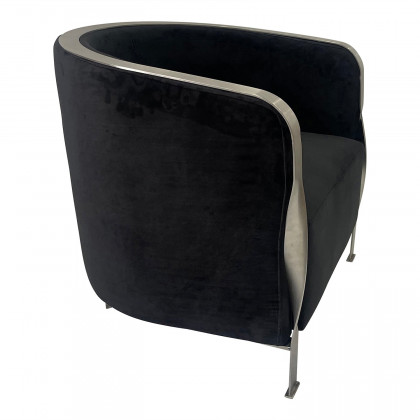 Furnings - Gunmetal Gray and Silver Sofa Chair