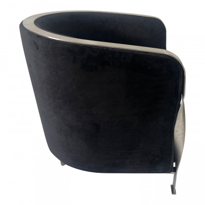 Furnings - Gunmetal Gray and Silver Sofa Chair