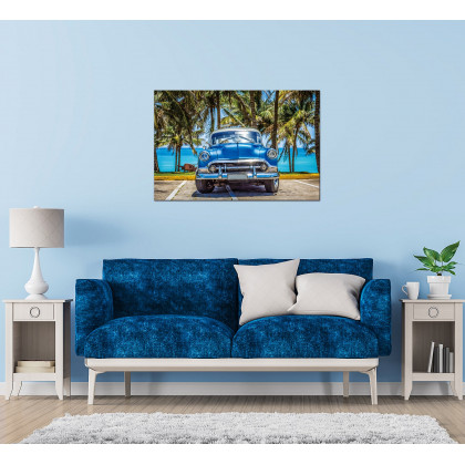 Furnings - Classic Blue Car Acrylic Print Unframed Wall Art