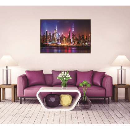 Furnings - Big City Evening Skyline Acrylic Print Unframed Wall Art