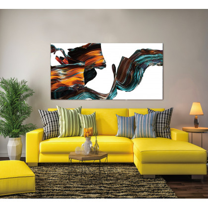 Furnings - Abstract Multi Color Float Acrylic Print Unframed Wall Art