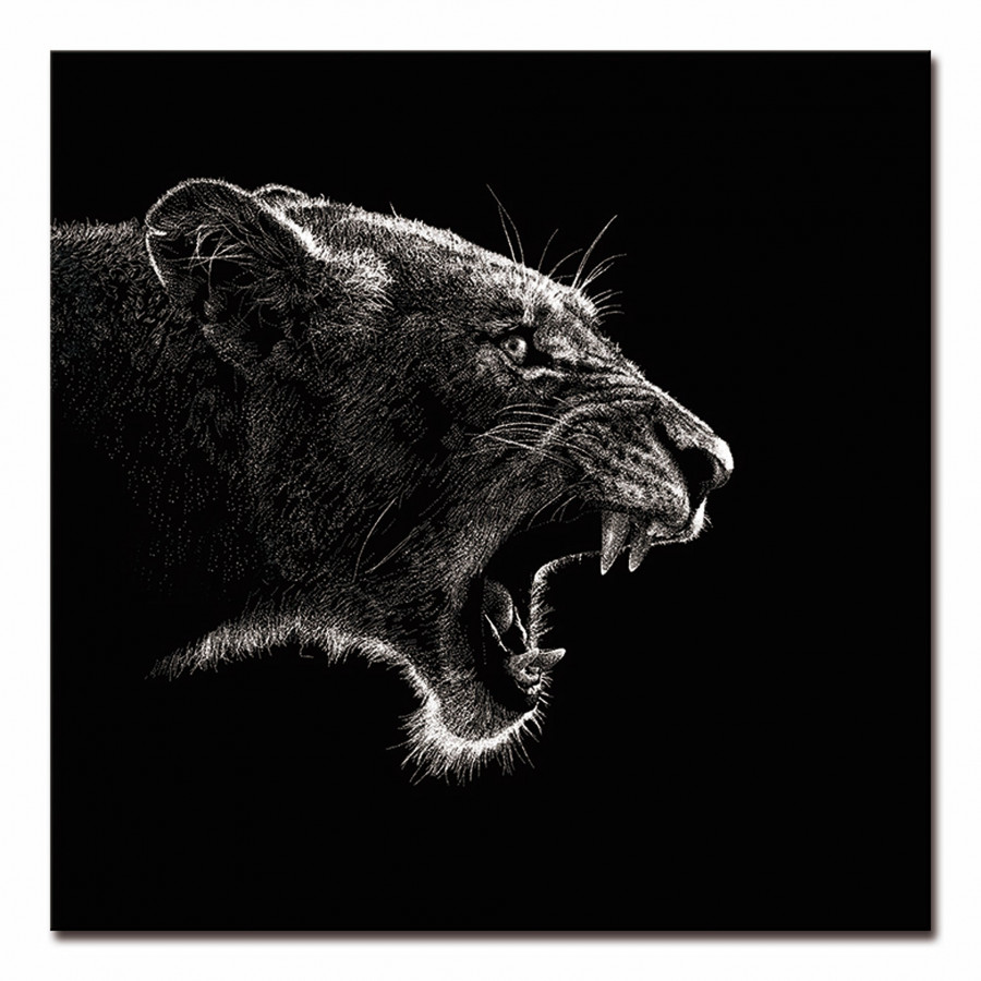 Furnings - Roaring Lion Acrylic Print Unframed Wall Art
