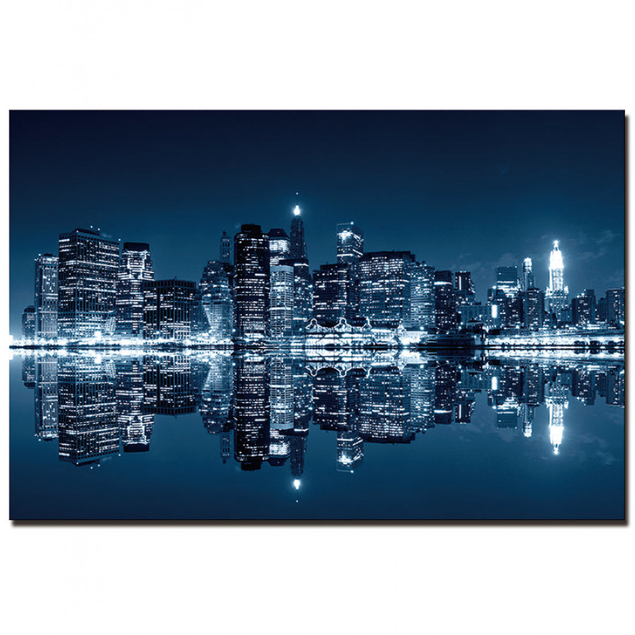 Furnings - Big City Lights At Dusk Acrylic Print Unframed Wall Art