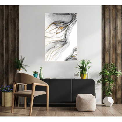 Furnings - "Quartz Veins" Canvas Wall Art