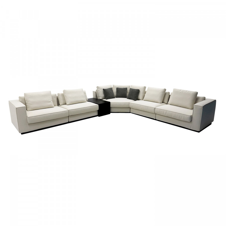 Furnings Modular Beige Sectional Living Room Set - 6 Pcs Full Set