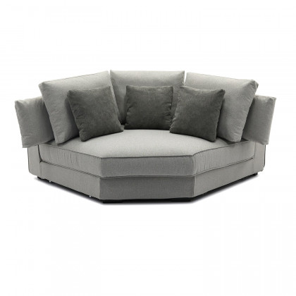 Furnings Modular Gray Sectional Living Room Set - 6 Pcs Full Set