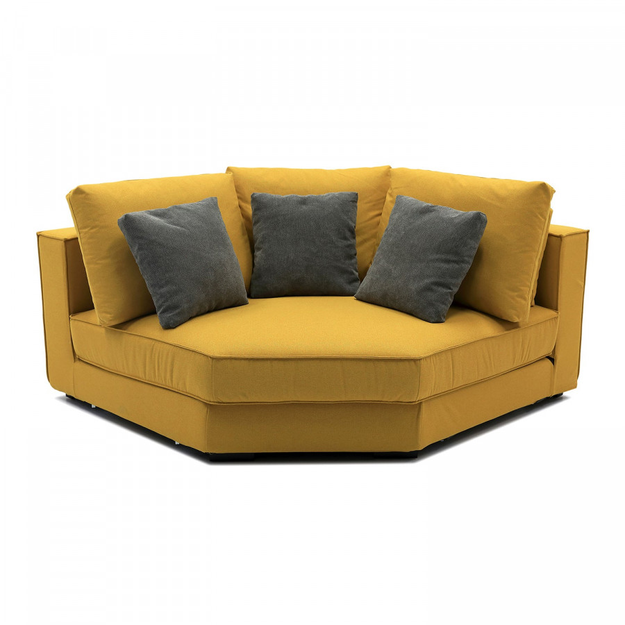 Furnings Modular Yellow Sectional Living Room Set - Wedge Corner