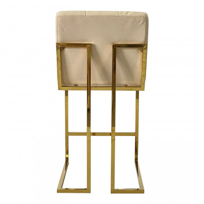 Furnings - Gold and Beige Bar Stool 18"W X 20"D X 37"H