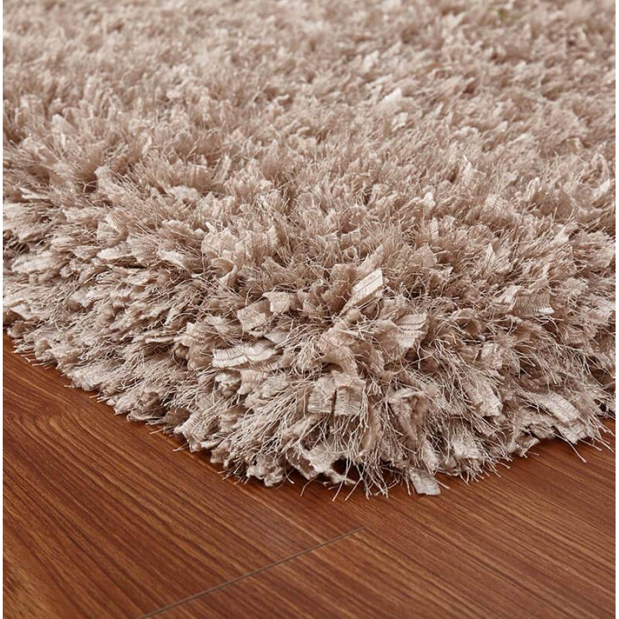 Furnings "Coral" Shag Area Rug High Pile in Beige - 11'L x 8'W x 1"H