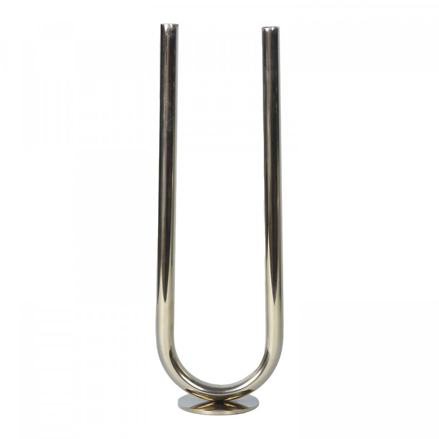 Furnings Modern U Shaped Candle Holder in Gold - Large