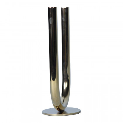 Furnings Modern U Shaped Candle Holder in Gold - Large