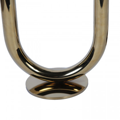 Furnings Modern U Shaped Candle Holder in Gold - Large