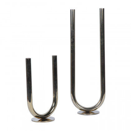 Furnings Modern U Shaped Candle Holder in Gold - Large