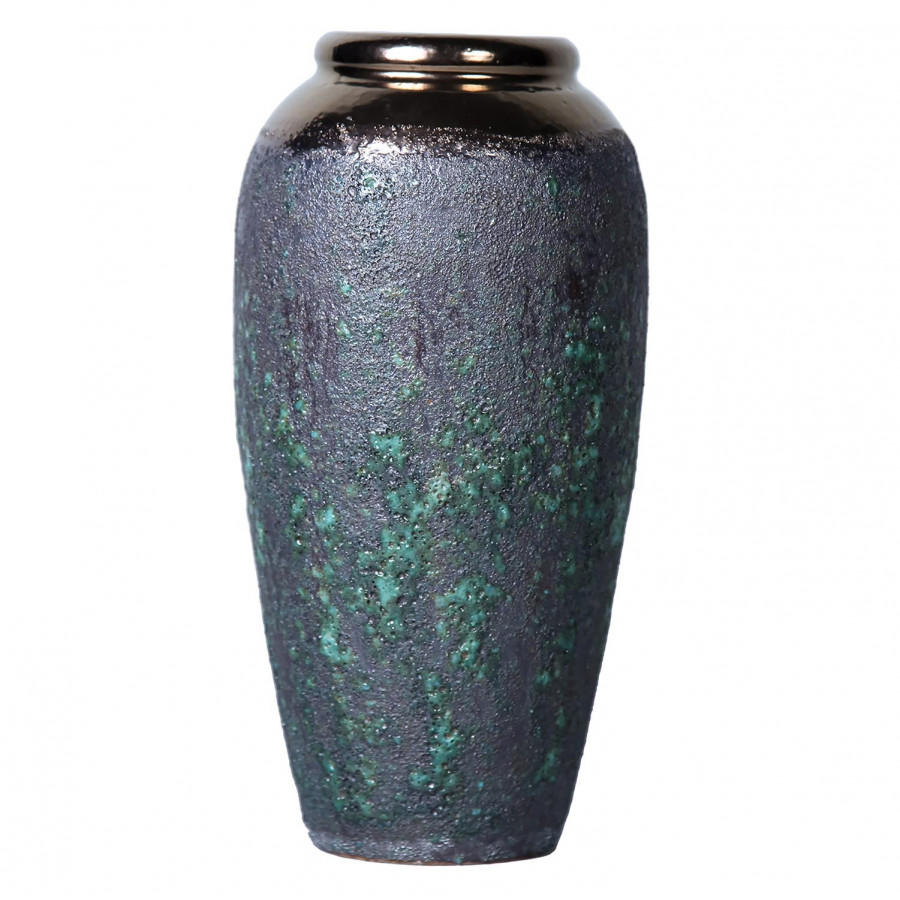 Furnings Vintage Smoke Ceramic Vase - Artisanal Piece for Your Home - Medium