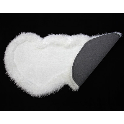 Furnings - White Double Heart Decorative Area Rug