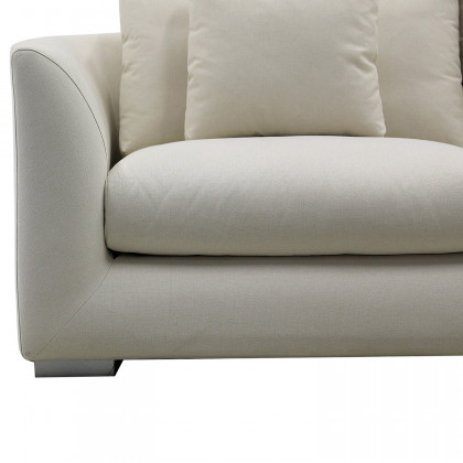 Furnings L-Shape Beige Chaise Sectional Sofa Set