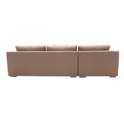 Furnings L-Shape Pink Chaise Sectional Sofa Set