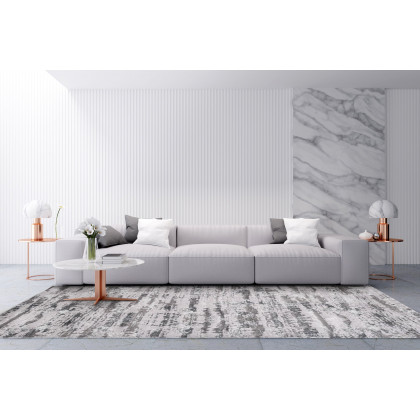 Furnings Milano Washable Manhattan Silver Woven Area Rug - 11'L x 8'W