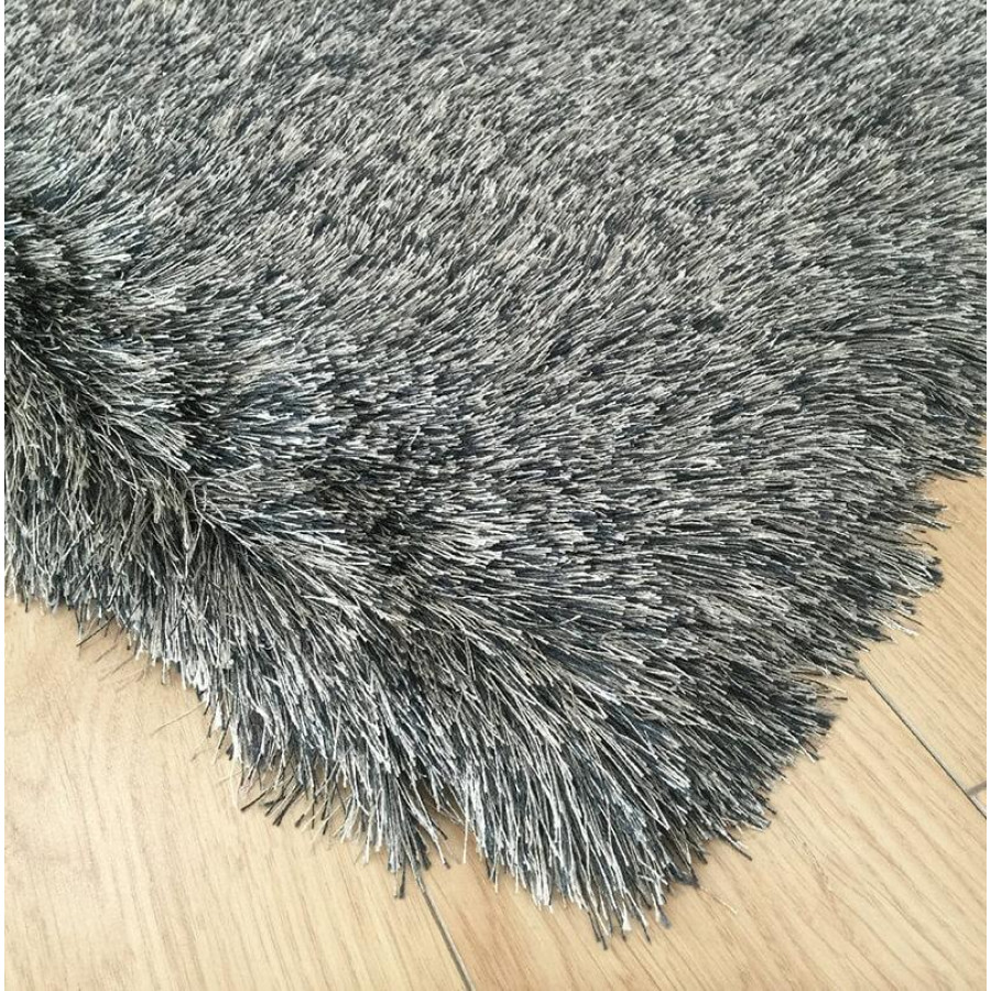 Furnings Fancy Collection Solid Gray Shag Area Rug - 11'L x 8'W x 1"H