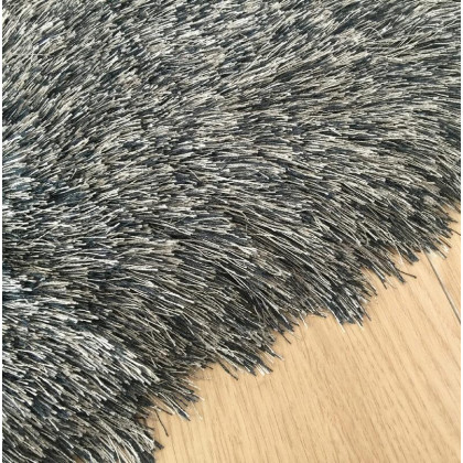 Furnings Fancy Collection Solid Gray Shag Area Rug - 11'L x 8'W x 1"H