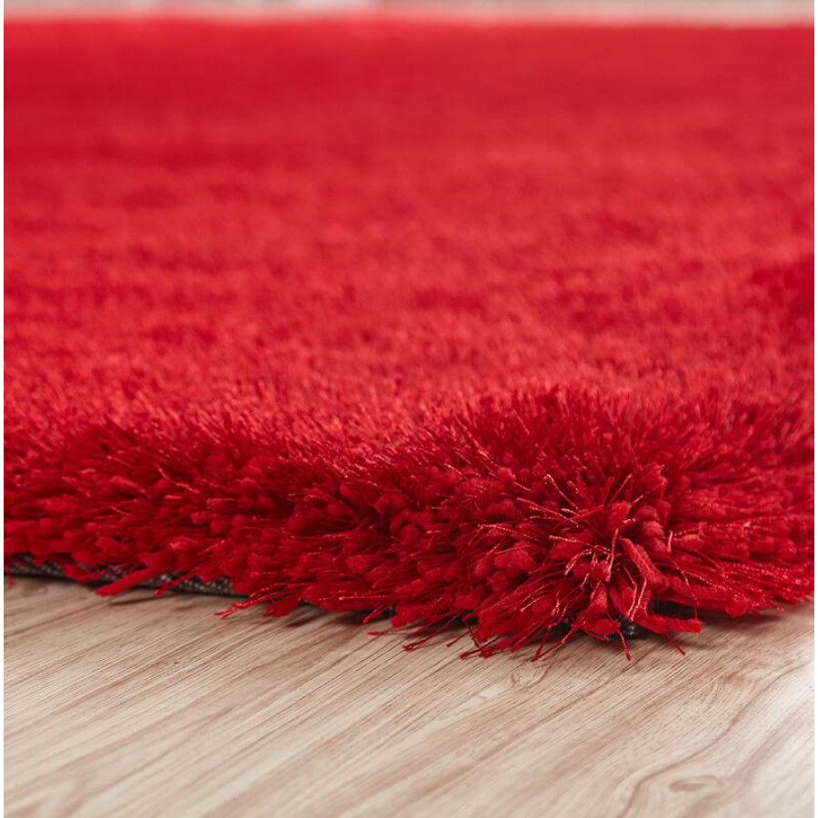 Furnings Chubby Red Area Rug - 11'L x 8'W x 1"H