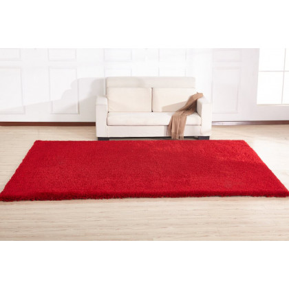 Furnings Chubby Red Area Rug - 11'L x 8'W x 1"H