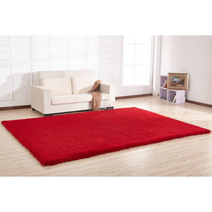 Furnings Chubby Red Area Rug - 11'L x 8'W x 1"H