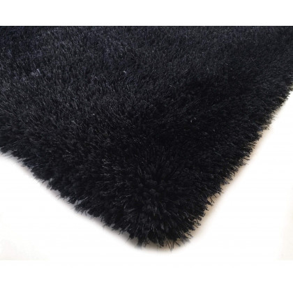 Furnings Chubby Black Area Rug - 7'L x 5'W x 1"H