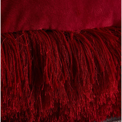 Furnings - Decorative Shaggy Pillow in Red