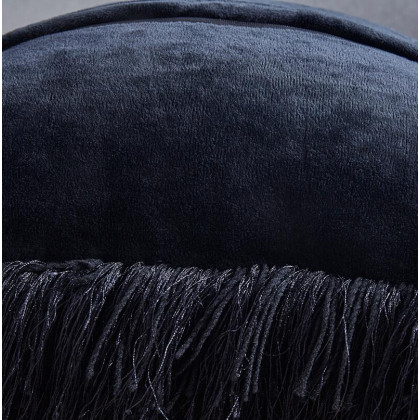 Furnings - Decorative Shaggy Black Square Pillow.