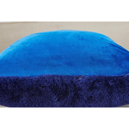 Furnings - Agnes Luxury Navy Blue Chinchilla Faux Fur Pillow