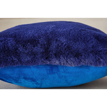 Furnings - Agnes Luxury Navy Blue Chinchilla Faux Fur Pillow