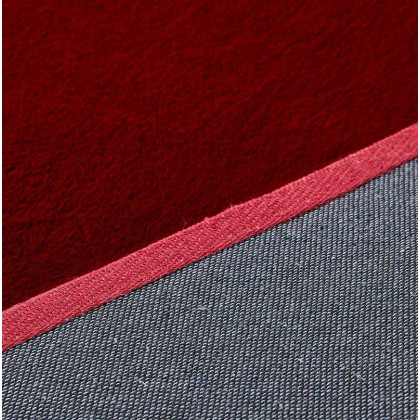 Furnings Lily Luxury Red Chinchilla Faux Fur Area Rug - 9'8"L x 6'6"W x 1" H