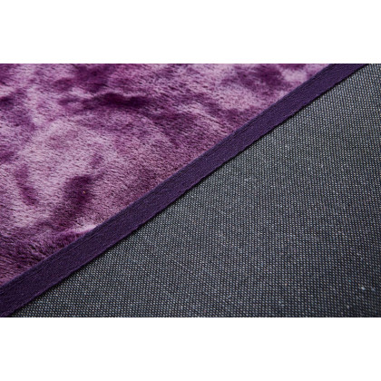 Furnings Lily Luxury Purple Tie-Die Chinchilla Faux Fur Area Rug - 9'8"L x 6'6"W x 1" H