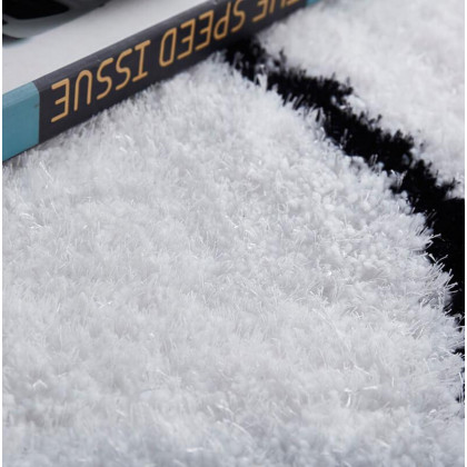 Furnings - Soccer Ball Shape Extra Soft Shaggy Decorative Area Rug