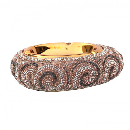 Furnings Ambrose Gold Plated Crystal Embellished Ceramic Ashtray (8.5 In. x 6.5 In. x 2.4 In.)