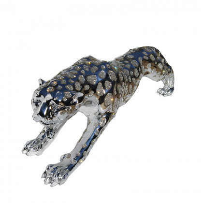 Furnings Ambrose Diamond Encrusted Chrome Plated Panther - Large