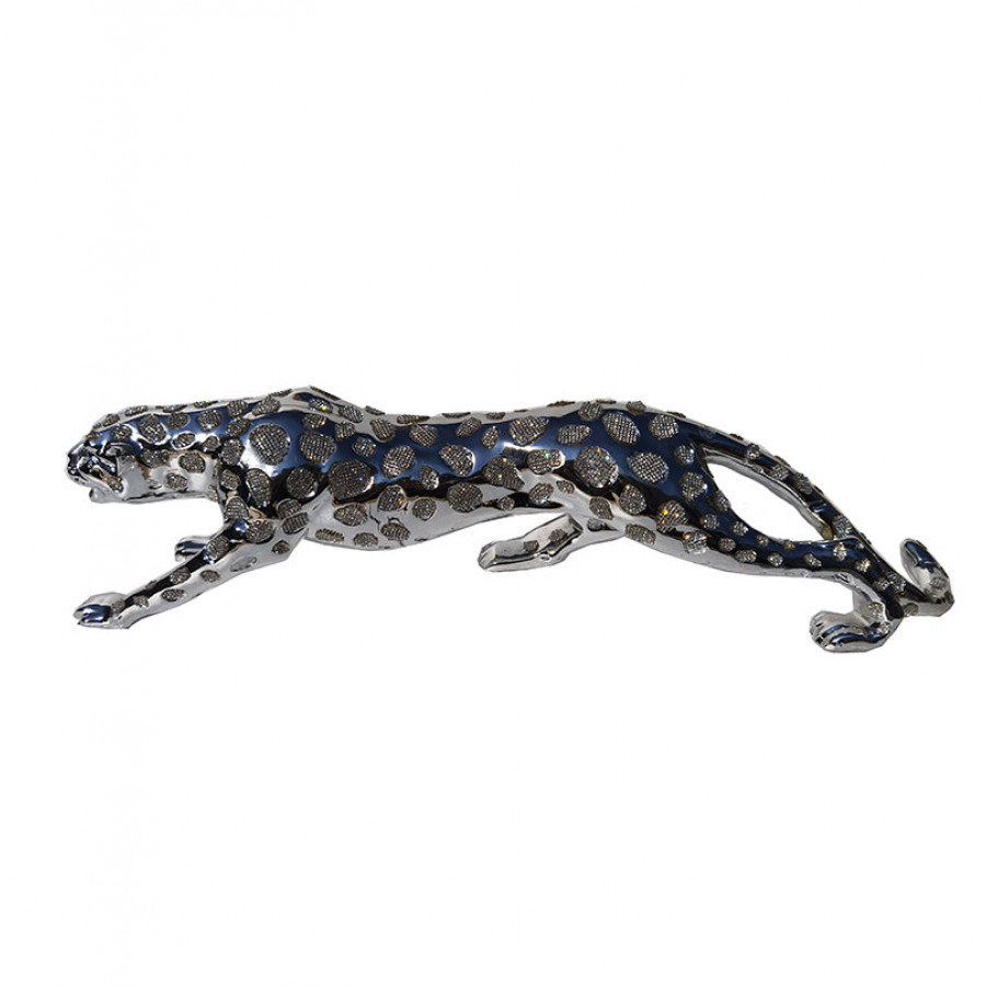 Furnings Ambrose Diamond Encrusted Chrome Plated Panther - Small