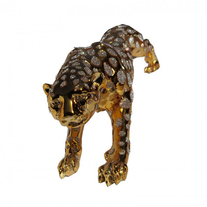 Furnings Ambrose Diamond Encrusted Gold Plated Panther - Extra Large