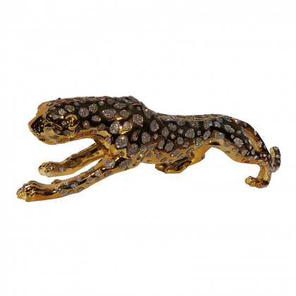Furnings Ambrose Diamond Encrusted Gold Plated Panther - Extra Large