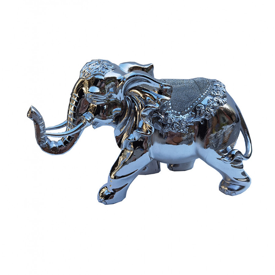 Furnings - Ambrose Chrome Plated Elephant (12" x 6" x 7.5")