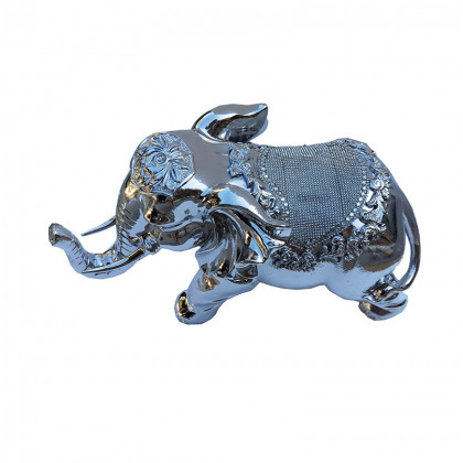 Furnings - Ambrose Chrome Plated Elephant (12" x 6" x 7.5")