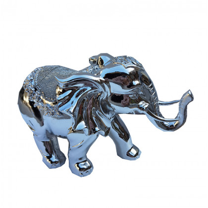 Furnings - Ambrose Chrome Plated Elephant (12" x 6" x 7.5")