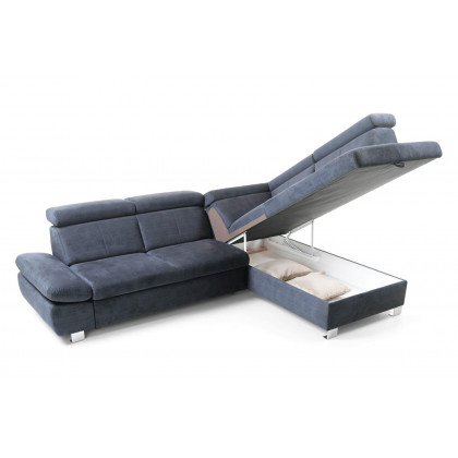 Gala Happy Sectional with Bed and Storage Right - Gray