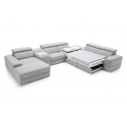 Gala - Plaza Sectional with Bed, Recliner Chair, Bar and Storage