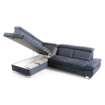 Gala Happy Sectional with Bed and Storage Left - Gray