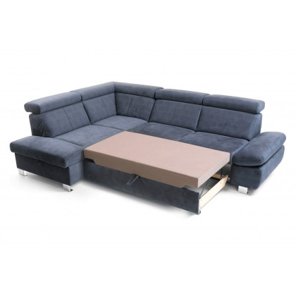 Gala Happy Sectional with Bed and Storage Left - Gray